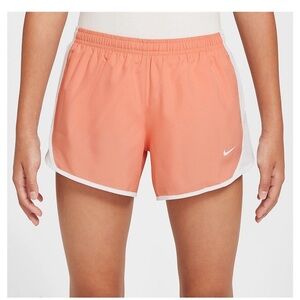 Nike Orange and White Athletic Shorts Dri-FIT Performance girls XS
